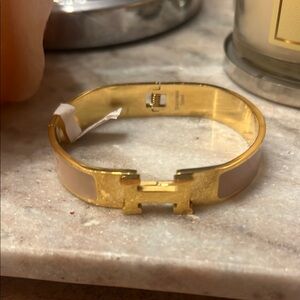 Gold and Cream Bracelet